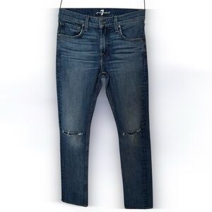 7 For All Mankind Dark Blue Slim Jeans